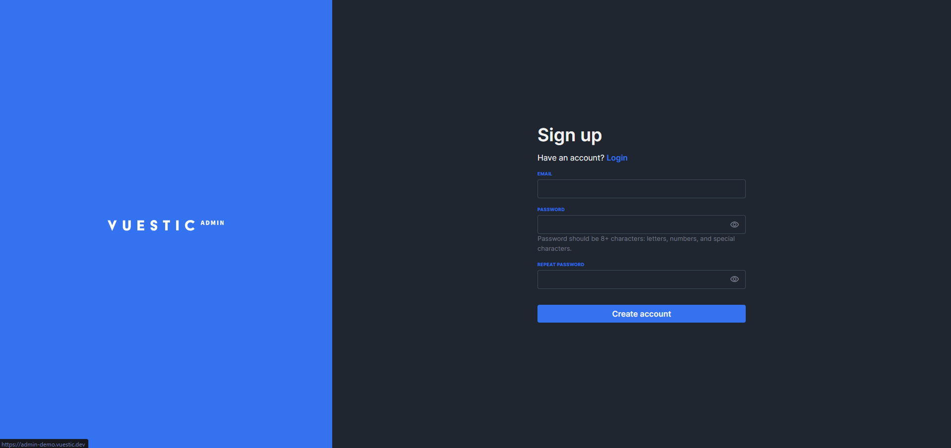 Template Vue 3 Dashboard Admin Dùng Để Quản Lý Key Đẹp