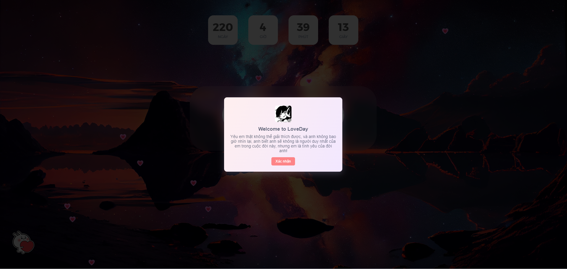 CODE ĐIẾM NGÀY YÊU LOVEDAY V2 HTML