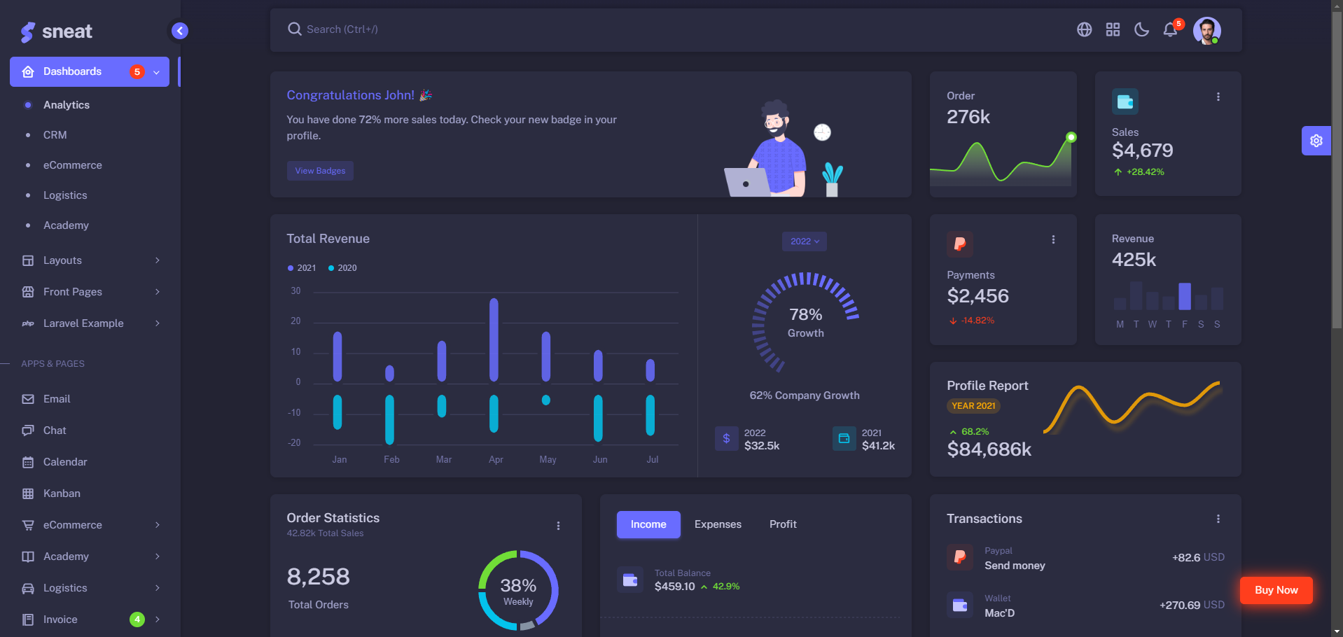 Sneat Bootstrap 5 HTML Admin Template