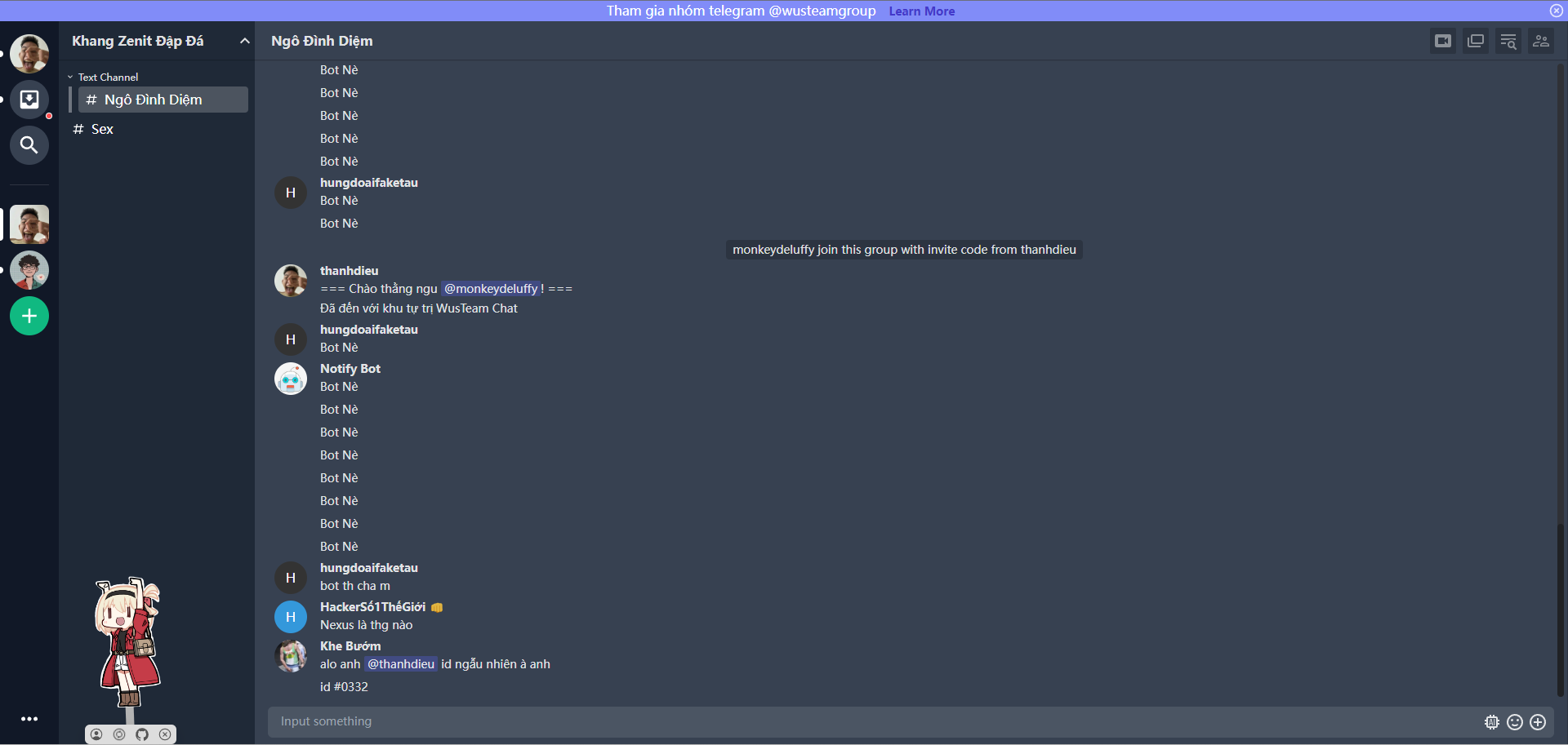  SOURCE CODE TRÒ CHUYỆN DỰA TRÊN DISCORD - TAILCHAT - WusTeam
